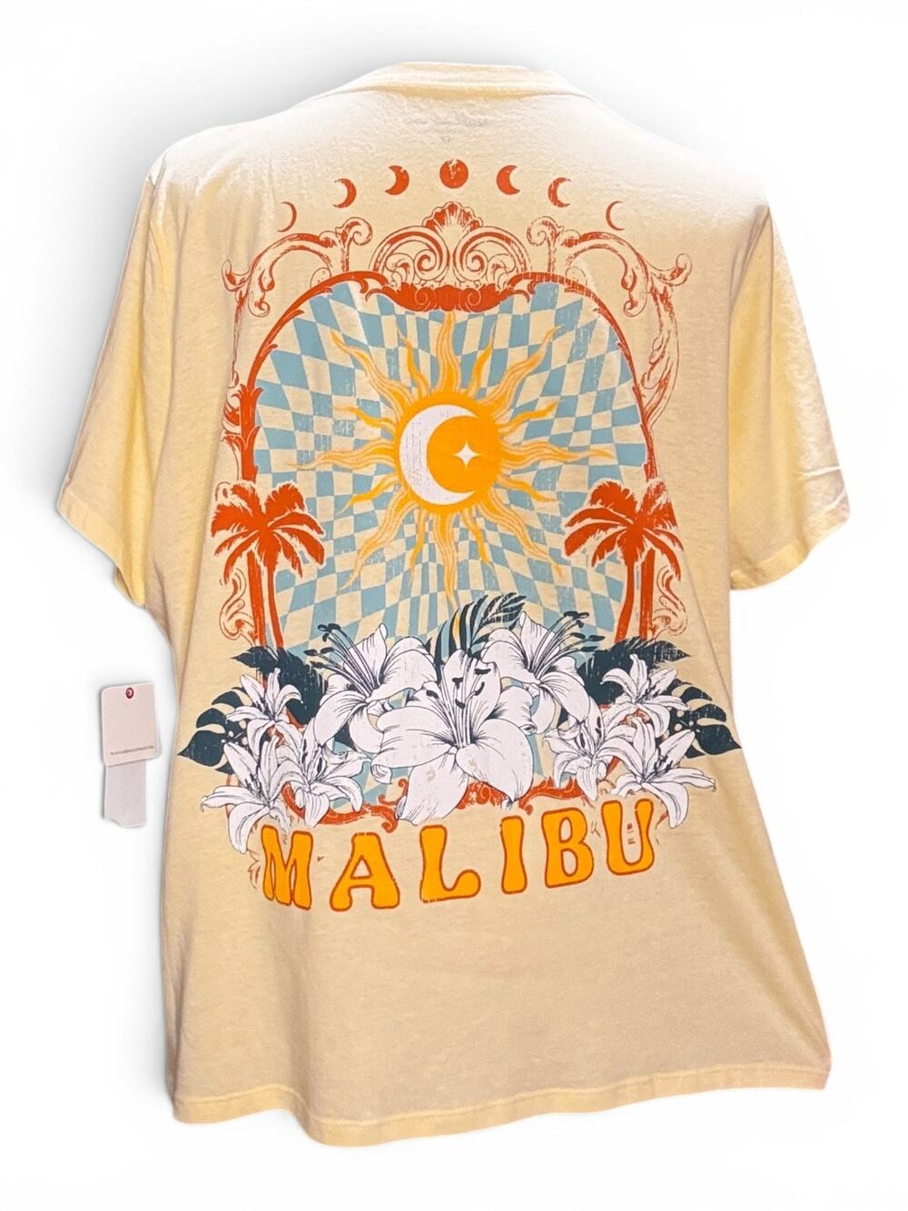 Rabelious One Light Yellow Hibiscus Summer T Shirt 1X NWT